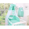 Beddengoed voor Babybed 11 st met Hemel Hemeltje - Harten Mint