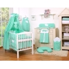 Beddengoed voor Babybed 11 st met Hemel Hemeltje - Harten Mint Polkaprikker