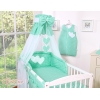 Beddengoed voor Babybed 11 st met Hemel Hemeltje - Harten Mint Polkaprikker