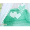 Beddengoed voor Babybed 11 st met Hemel Hemeltje - Harten Mint Polkaprikker