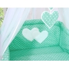 Beddengoed voor Babybed 11 st met Hemel Hemeltje - Harten Mint Polkaprikker