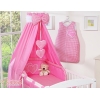 Beddengoed voor Babybed 11 st met Hemel Hemeltje - Harten Roze Geruit Voor Meisjes