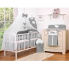 Beddengoed voor Babybed 11 st met Hemel Klamboe - Harten Antraciet