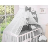 Beddengoed voor Babybed 11 st met Hemel Klamboe - Harten Antraciet