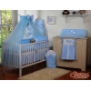 Beddengoed voor Babybed 11 st met Hemel Klamboe - Harten Blauw