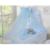 Beddengoed voor Babybed 11 st met Hemel Klamboe - Harten Blauw