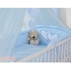 Beddengoed voor Babybed 11 st met Hemel Klamboe - Harten Blauw