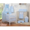 Beddengoed voor Babybed 11 st met Hemel Klamboe - Harten Blauw