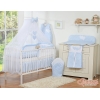 Beddengoed voor Babybed 11 st met Hemel Klamboe - Harten Blauw Geruit