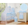 Beddengoed voor Babybed 11 st met Hemel Klamboe - Harten Blauw Snijder
