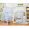 Beddengoed voor Babybed 11 st met Hemel Klamboe - Harten Blauw Snijder