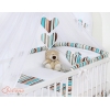Beddengoed voor Babybed 11 st met Hemel Klamboe - Harten Bruin Snijder