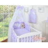 Beddengoed voor Babybed 11 st met Hemel Klamboe - Harten Purper Polkaprikker