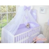 Beddengoed voor Babybed 11 st met Hemel Klamboe - Harten Purper Polkaprikker