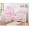 Beddengoed voor Babybed 11 st met Hemel Klamboe - Harten Roze