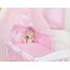 Beddengoed voor Babybed 11 st met Hemel Klamboe - Harten Roze