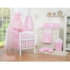 Beddengoed voor Babybed 11 st met Hemel Klamboe - Harten Roze