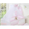 Beddengoed voor Babybed 11 st met Hemel Klamboe - Harten Roze Geruit