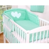 Beddengoed voor Babybed 2 st - Harten Mint