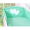 Beddengoed voor Babybed 2 st - Harten Mint