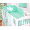 Beddengoed voor Babybed 2 st - Harten Mint