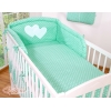 Beddengoed voor Babybed 2 st - Harten Mint