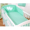 Beddengoed voor Babybed 2 st - Harten Mint