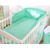 Beddengoed voor Babybed 2 st - Harten Mint