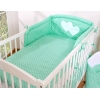 Beddengoed voor Babybed 2 st - Harten Mint