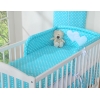 Beddengoed voor Babybed 2 st - Harten Turkoois Polkaprikker
