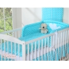 Beddengoed voor Babybed 2 st - Harten Turkoois Polkaprikker
