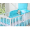 Beddengoed voor Babybed 2 st - Harten Turkoois Polkaprikker