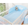 Beddengoed voor Babybed 3 st - Harten Blauw Snijder