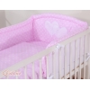 Beddengoed voor Babybed 3 st - Harten Roze Polkaprikker