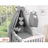Beddengoed voor Babybed 5 st met Hemeltje - Harten Antraciet