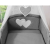 Beddengoed voor Babybed 5 st met Hemeltje - Harten Antraciet