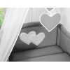 Beddengoed voor Babybed 5 st met Hemeltje - Harten Antraciet