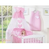 Beddengoed voor Babybed 5 st met Hemeltje - Harten Roze