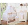 Beddengoed voor Babybed 5 st met Klamboe - Harten Beige Polkaprikker