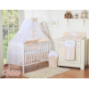 Beddengoed voor Babybed 5 st met Klamboe - Harten Beige Polkaprikker