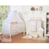Beddengoed voor Babybed 5 st met Klamboe - Harten Beige Polkaprikker