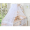 Beddengoed voor Babybed 5 st met Klamboe - Harten Beige Polkaprikker
