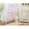 Beddengoed voor Babybed 5 st met Klamboe - Harten Beige Polkaprikker