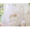 Beddengoed voor Babybed 5 st met Klamboe - Harten Beige Polkaprikker