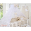 Beddengoed voor Babybed 5 st met Klamboe - Harten Beige Polkaprikker