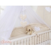 Beddengoed voor Babybed 5 st met Klamboe - Harten Beige Polkaprikker