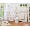 Beddengoed voor Babybed 5 st met Klamboe - Harten Beige Polkaprikker