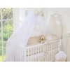 Beddengoed voor Babybed 5 st met Klamboe - Harten Beige Polkaprikker