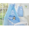 Beddengoed voor Babybed 5 st met Klamboe - Harten Blauw