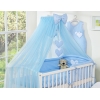 Beddengoed voor Babybed 5 st met Klamboe - Harten Blauw